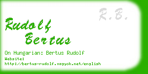 rudolf bertus business card